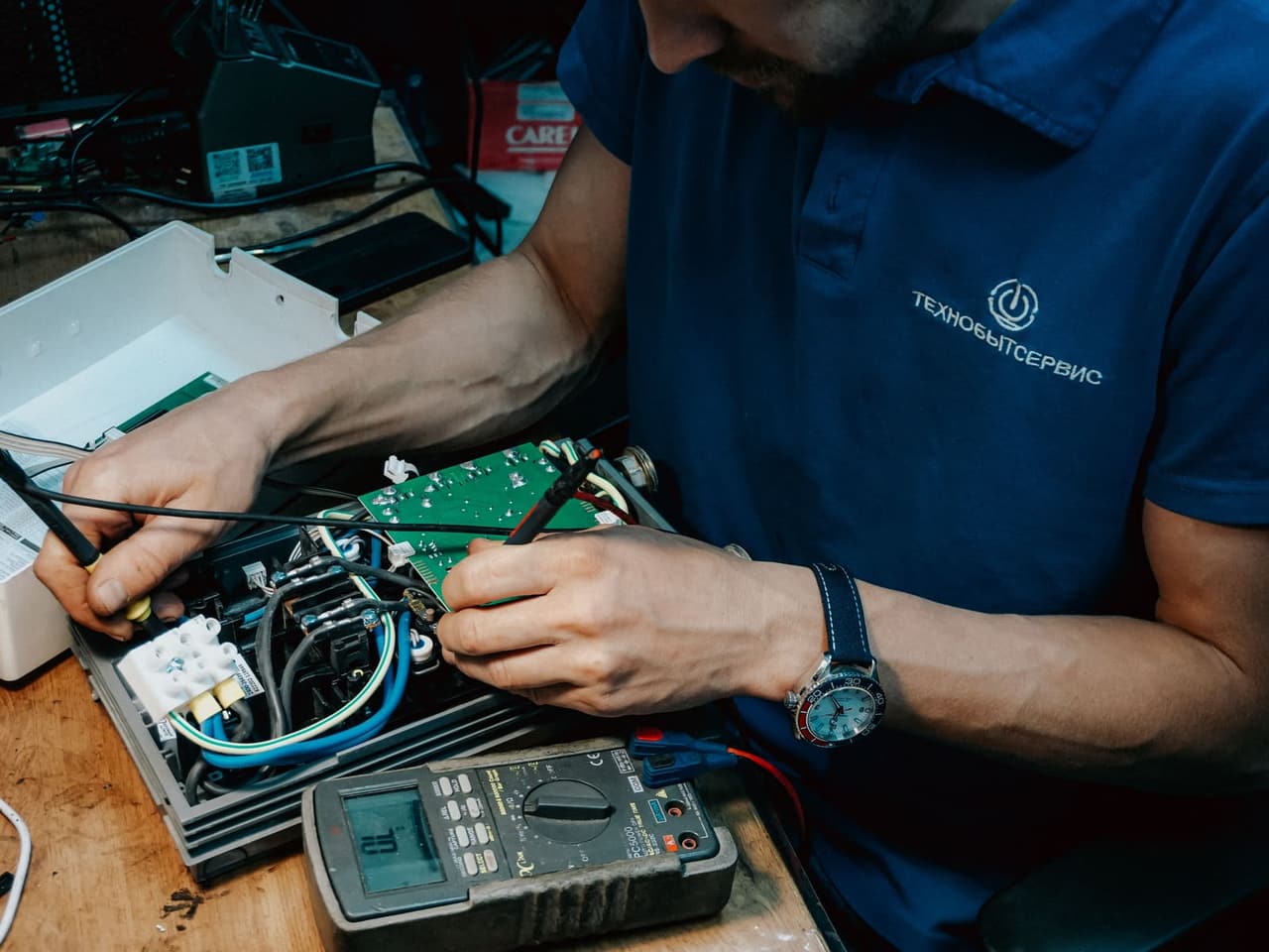 Close-up of repair equipment